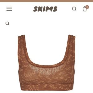 SKIMS Summer Mesh Scoop Bralette Latte Swirl